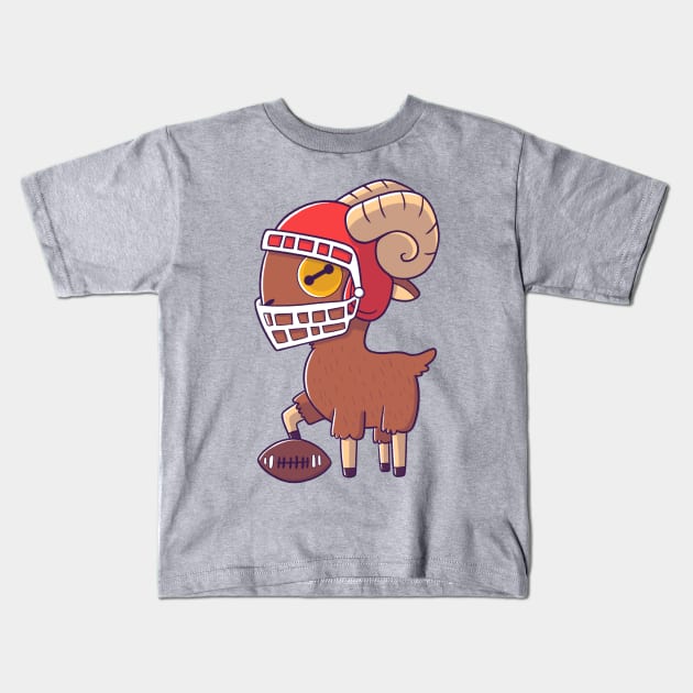 Rugby Goat Kids T-Shirt by TaylorRoss1